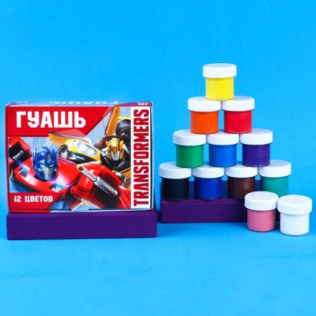 Gouache 12 flowers of 10 ml, transformers-2