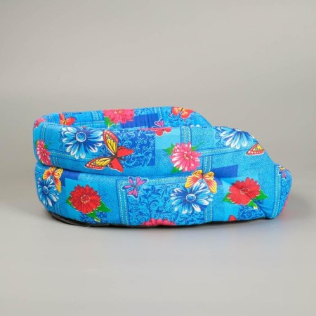 Ovalnoye lying with a side, 38 x 25 x 14 cm, mix of flowers-2
