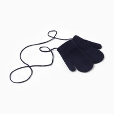 Baby mittens minku, dark blue color, 13.5 cm