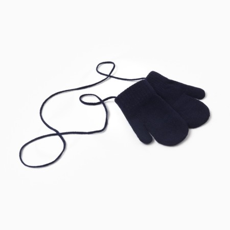 Baby mittens minku, dark blue color, 13.5 cm