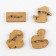 Wooden icon "Beat", a mix of 4 pieces