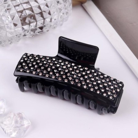 Hair crab "triumph" rhinestones, 8 cm, black