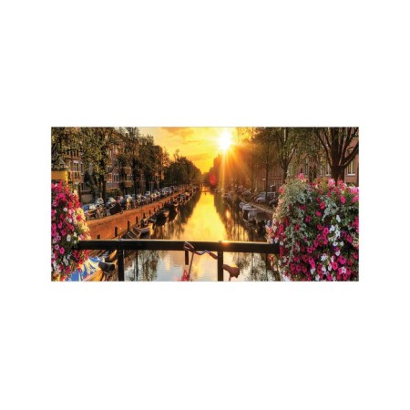 Basket for storage of things "Dawn on a flowering bridge", size 35x50 cm-1