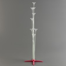 Star for air balloons for 8 balls, height 80 cm, pink
