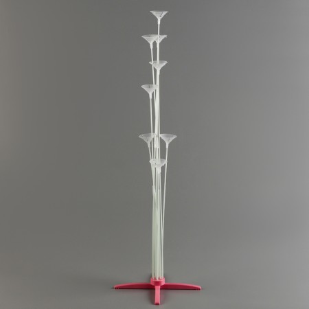 Star for air balloons for 8 balls, height 80 cm, pink