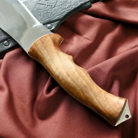 Caucasian knife, cutting "Phlibuster" with scabbard, steel - 40x13, steel - nut, 16 cm-2