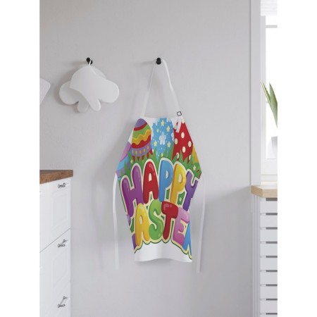 Apron kitchen with a photo print "Vector Easter eggs", adjustable, size OS-1