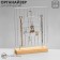 Circle decoration stand, 3 rows, 7 × 29.5 × 26 cm, white color