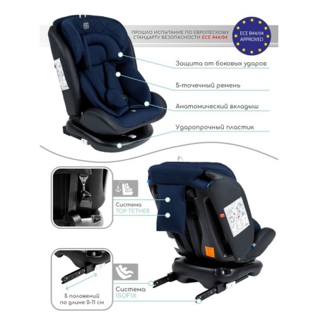 AMAROBABY BRILIANT, ISOFIX fastening, class D, group 0+/1/2/3 (0-36 kg), blue color, blue-7
