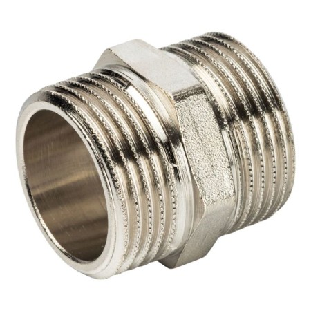 NIPPEL STUT SFT-0004-000011, 1 ", outer/outer thread, nickelled brass-2