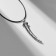 Pendant men's “fang” carved, color silver on a black lace, 50 cm