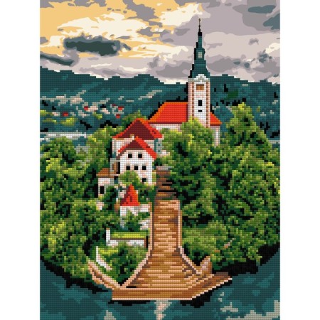Diamond mosaic 30 × 40 cm, (partial filling) "Tallinn"
