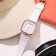 Women's watch, 4.1 x 4.1 cm, silicone strap, white