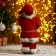 Santa Claus "in a red fur coat, with a log" 29 cm