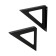 Delta bracket, mod 1, 195x195, 2 pcs, black color