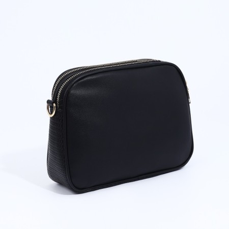 Bag Cross-Bodi with a zipper, black color-2