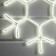 Neon figure "Snowflake", 50 cm, 480 LED, 220 V, glow of white