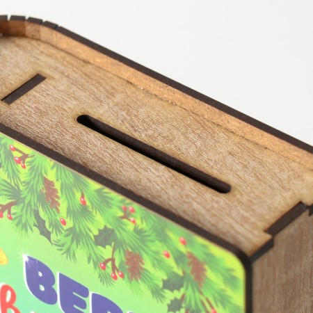 New Year's piggy bank "Believe in miracles" 14x12x5 cm-3