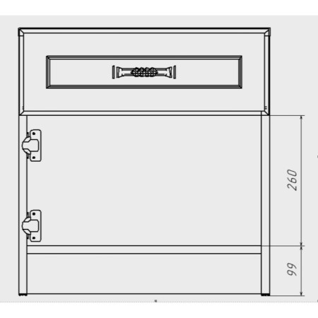 Tumbling bedside Liverpool 08.146, 500x413x533, White/Vanilla-4