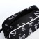 Cosmetic bag with lightning, black color