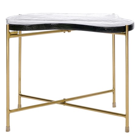 Sigryd coffee table, 540 × 390 × 400 mm, transparent / gold color-10