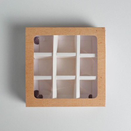 Box for sweets, confectionery packaging, 9 cells, Special for You, 14.5 x 14.5 x 3.5 cm-2