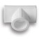 Aqualink tee, polypropylene, d = 75 mm