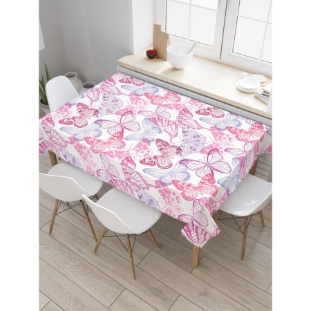 Tables on the table "Bright butterflies", rectangular, oxford, size 145x180 cm