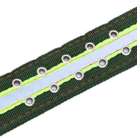 Four -layer reflective collar with a swivel 65 x 4 cm, green-8