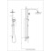 Shower system Rush Bella BL4535-112, tropical shower, hand watering can, chrome