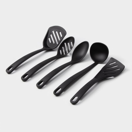 A set of kitchen supplies of the “Point”, 5 objects, Black color-2