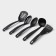 A set of kitchen supplies of the “Point”, 5 objects, Black color