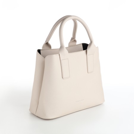 Women's bag with lightning, textura, average size, white color-2