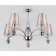 Ceiling lamp 5x40W E14, size 68x68x47.5 cm