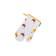 Hens mittens, size 18x30 cm, yellow color