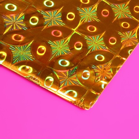 Gift holographic package with sticky tape, "charm", 7.5x12+2 cm-5