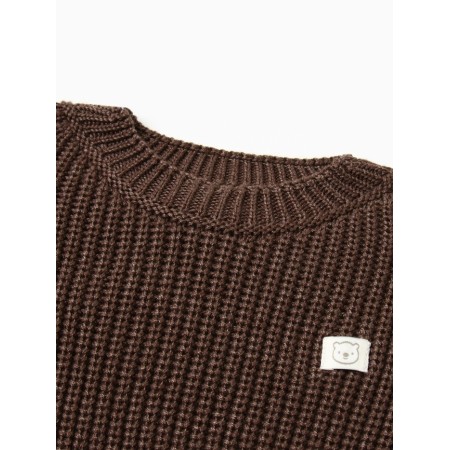 Jumper knitted baby I, height 68-74 cm, brown-5