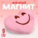 Мягкий магнит «Смайл» в виде сердца, 9 см, цвет розовый