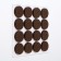 Furniture round tundra, d = 18 mm, 32 pcs., Polymer, brown color