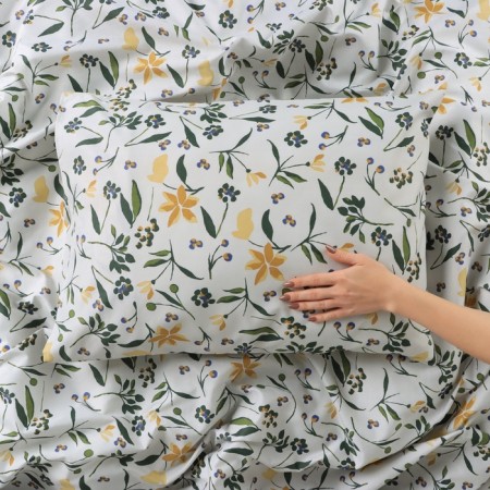Lovelife bedding set "Field flowers" 200x217cm, 220x240cm, 50x70cm-2 pcs, microfiber, 100% p/e-3