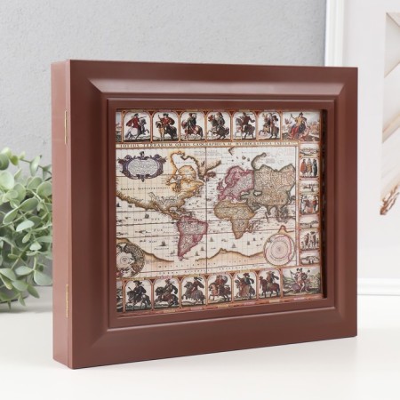 Key closed "map" 26.5x31.5 cm nut-1