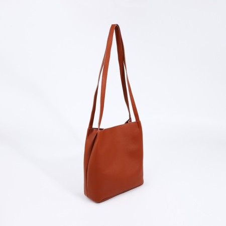 Bag Women's Tout on the valve, brown color-1
