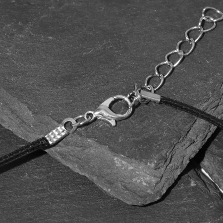 Unisex Cure "Wings", Color Black Silver on a Black Cord, 42 cm-2
