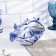 Gzhel candy "Victoria", white-blue, ceramics, 14 × 26 cm,