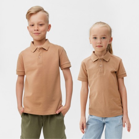 T -shirt Children's Polo Minaku: Basic Line is beige color, height 104