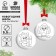 New Year's Christmas tree decoration for coloring "New Year! Bear and bullfinch ", 2 pcs, d = 5.5 cm