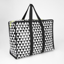 Household bag with lightning, 19 liters, black/white color