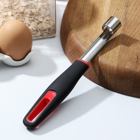 A knife for removing the core of Digma, 22 cm, stainless steel, black color, red color-1