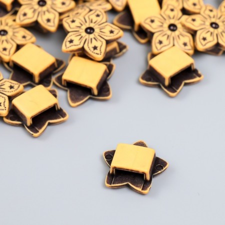 Beads for creativity plastic "Ethno. Star Flower" set of 20 g 1.9x1.9x0.7 cm-1