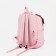 School backpack from textiles, 5 pockets, pink color